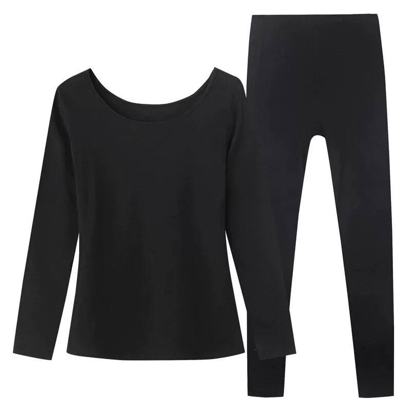 低领保暖内衣套装女式秋衣秋裤薄绒大码低胸前后u领口肉色打底衫,女士内衣/男士内衣/家居服,保暖套装,淘宝优惠券,粉丝福利购,淘宝优惠卷