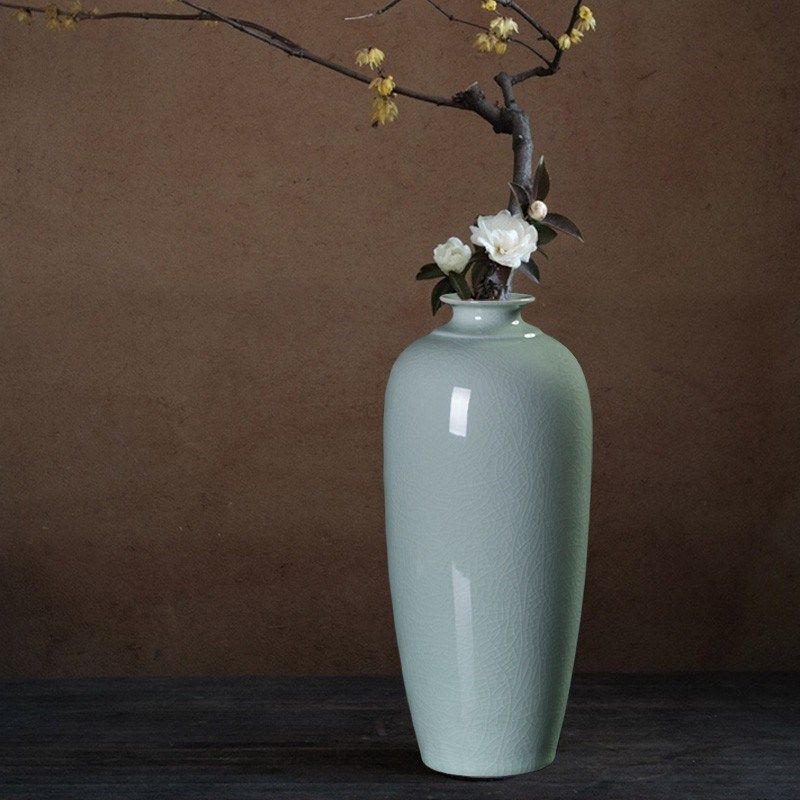 汝州北宋汝窑核心产区廷怀窑汝瓷天青釉福乐瓶居家摆件花瓶花插