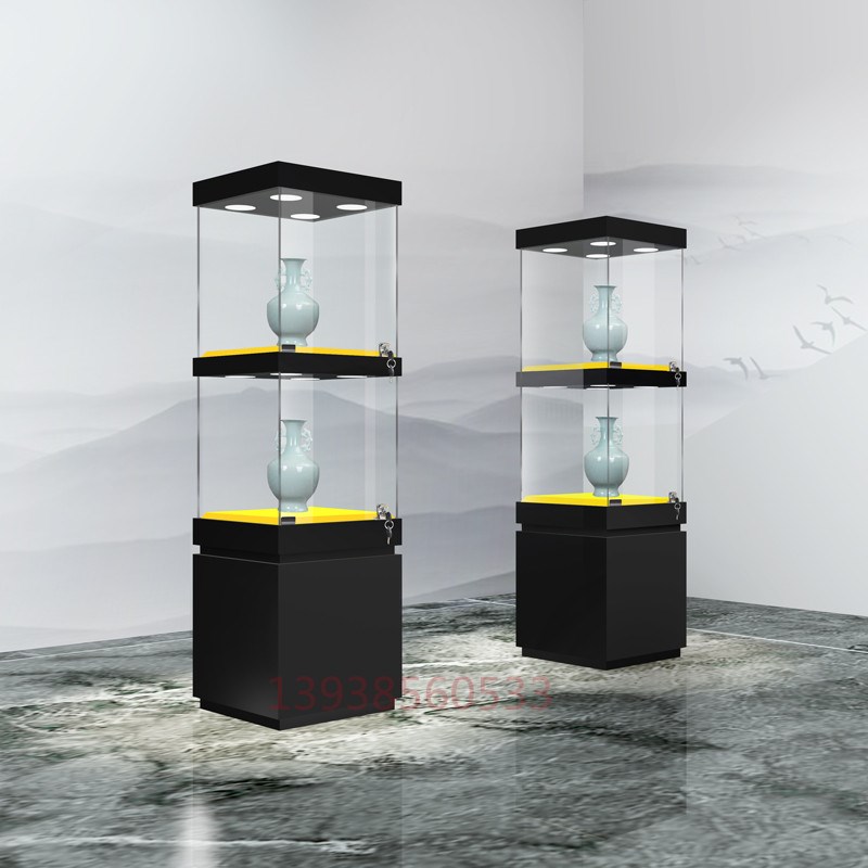 商场玻璃柜展示柜珠宝首饰柜台样品展览陈列柜博物馆古董文物展台