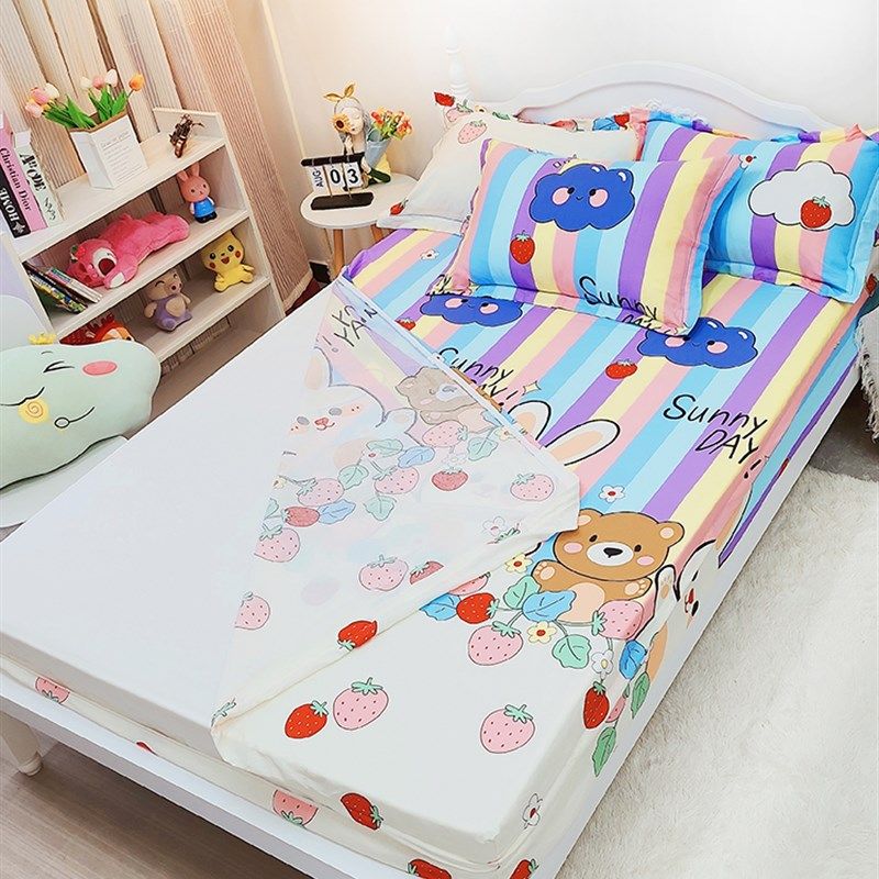 纯棉六面全包床笠乳胶床垫罩保护套防滑薄棕垫榻榻米床罩单件定制