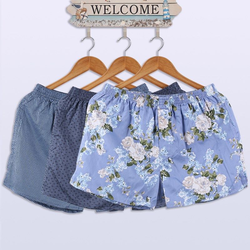 三条装阿罗裤男士贡缎纯棉布平角加大码宽松短裤四角内裤家居睡裤,女士内衣/男士内衣/家居服,男阿罗裤,淘宝优惠券,粉丝福利购,淘宝优惠卷