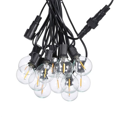 复古G40灯泡E12小螺口灯串灯泡25个装110V/220V玻璃LED装饰光源