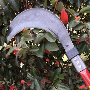 农用工具65锰钢镰刀户外割草刀砍割两用长柄廉刀加厚弯刀收割玉米