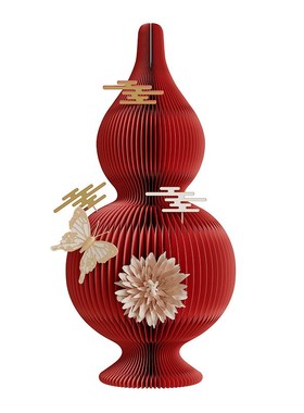 十八纸葫芦树中式氛围艺术展厅装饰家居客厅落地摆件门店橱窗摆设