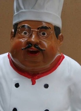 酒吧店铺中西餐厅休闲娱乐场所开业送礼门口人物摆件大号厨师公仔
