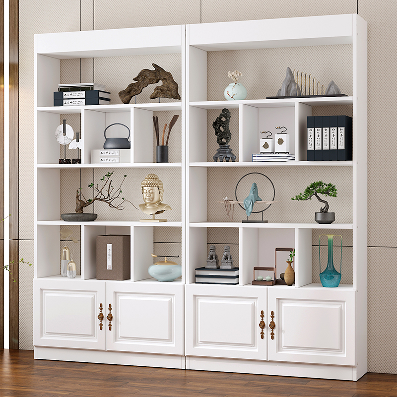 新中式茶具茶叶货架博古架多宝阁置物架简约办公室文件柜档案资料