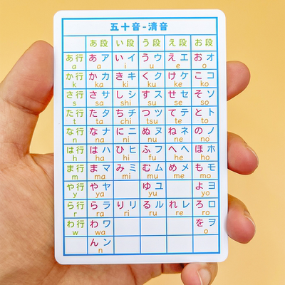 日语音标五十音清音假名阅读卡片
