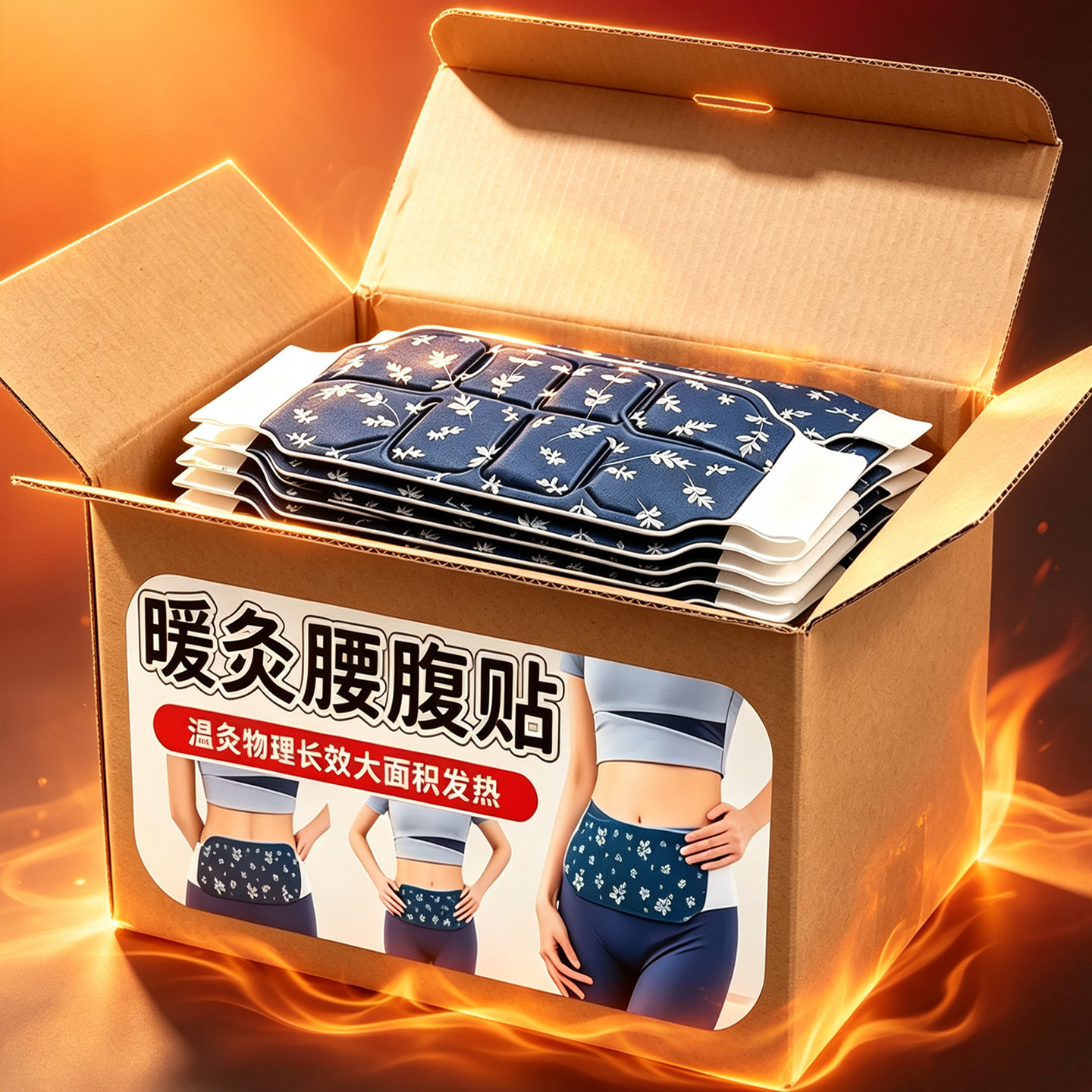 暖腰艾灸贴艾草热敷包暖腹腰部腹部蒸汽发热暖贴暖宝宝暖宫护腰带