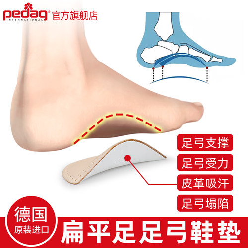 德国PEDAG进口足弓支撑牛皮鞋垫