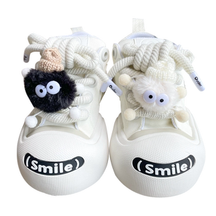 鞋带扣装饰ouder鞋子配饰毛绒小煤球挂件鞋子上面diy玩偶配件