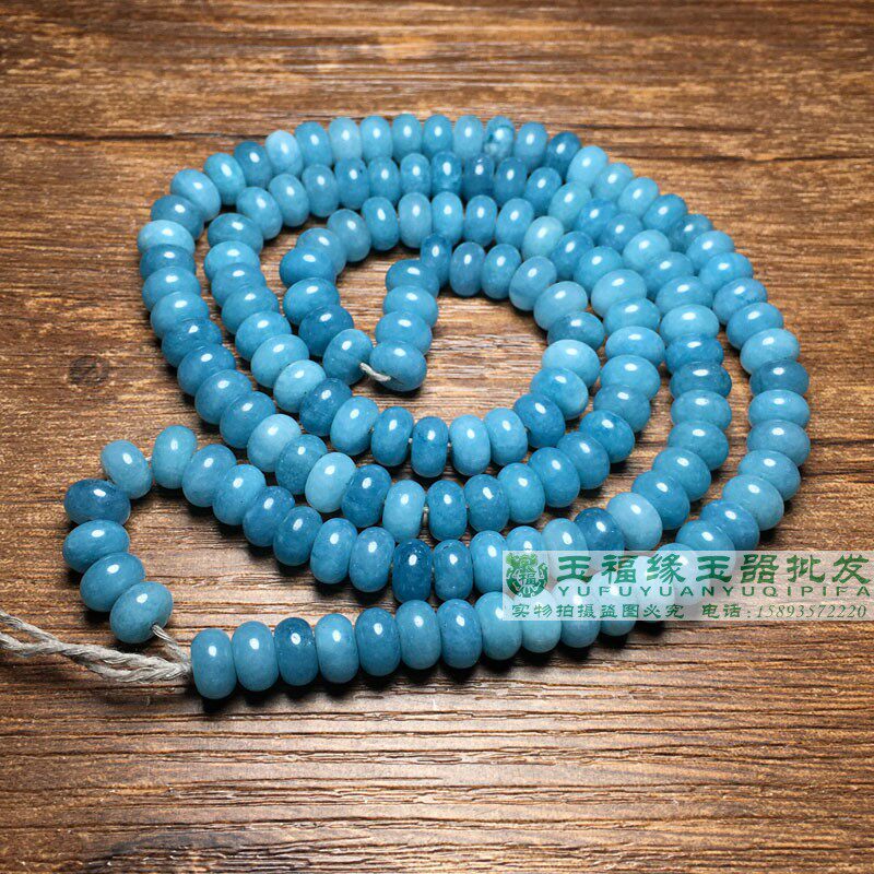 仿古老珠子天河石算盘珠手链配珠佛珠文玩玉石隔片玉石手串散珠