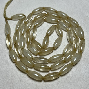 古玩收藏尼泊尔老包浆米珠水晶项链毛衣链白水晶米珠配珠链子串珠