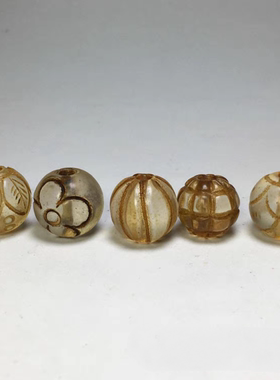 diy热卖古法瓜楞珠老琉璃