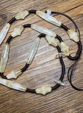 尼泊尔老白水晶多棱珠白水晶勒子水晶长管老珠子散珠项链配珠