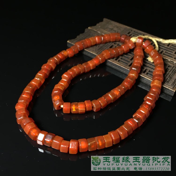 藏式算盘珠玛瑙西亚风化包浆手链