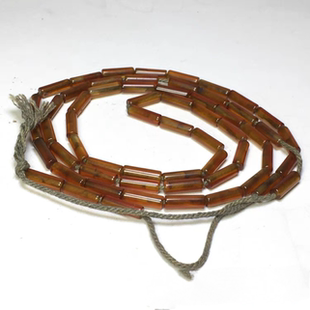 老玛瑙长管珠项链油光玉髓老珠子细勒子手串diy配珠散珠手链长串