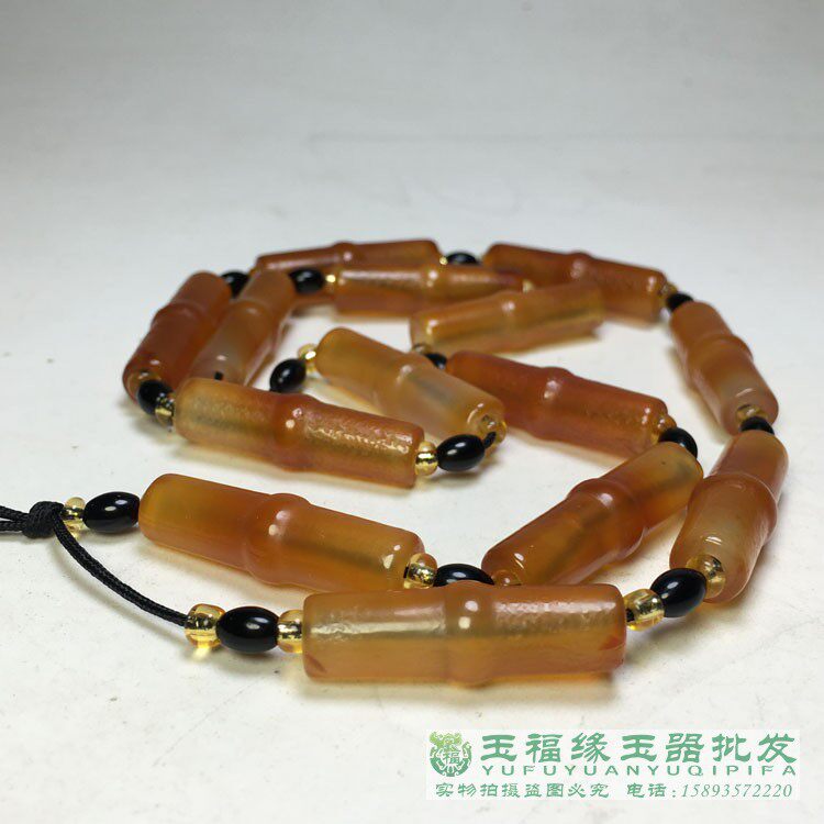 风化包浆辽金西亚柿子红辽金老玛瑙佛珠项链散珠串老玉珠子收藏