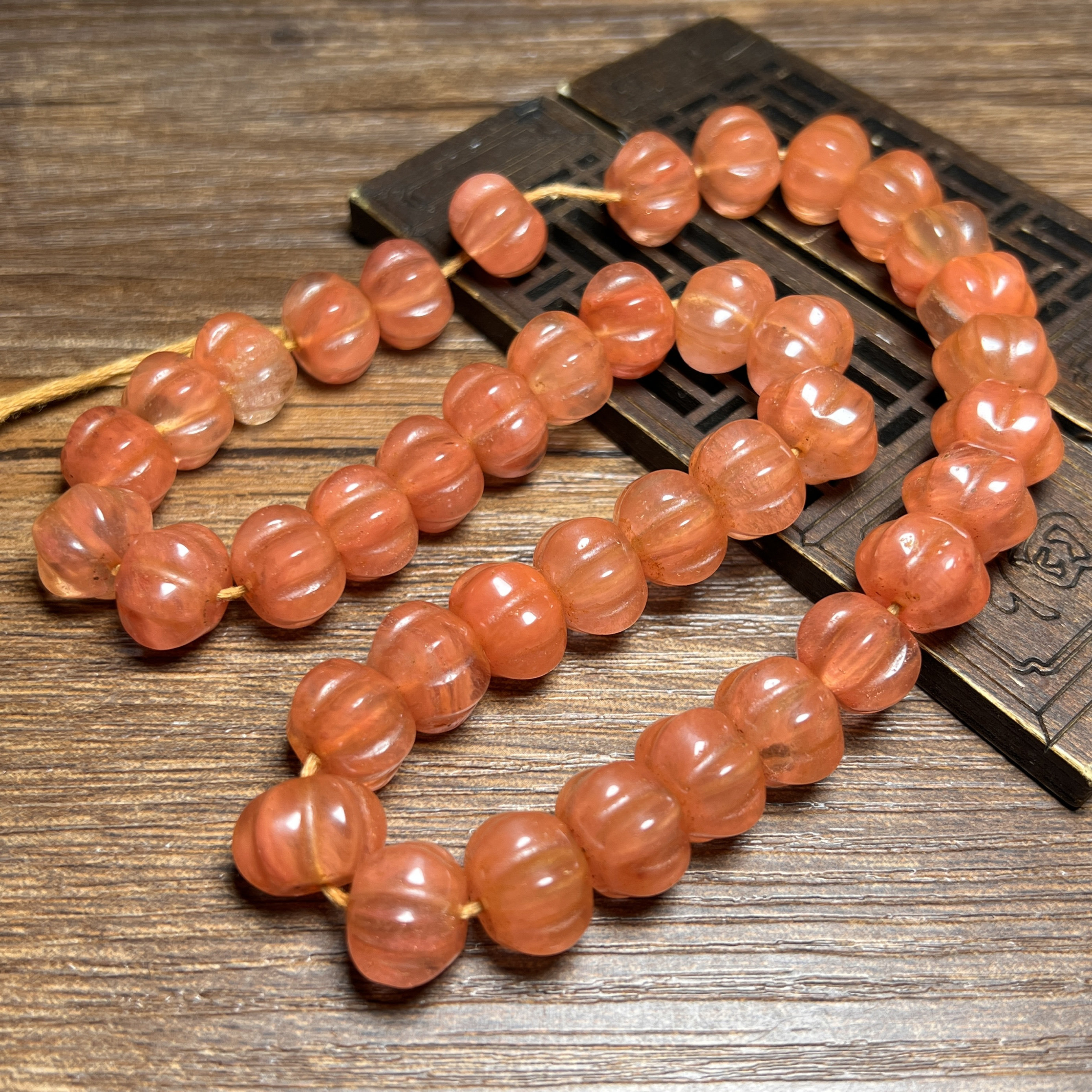 尼泊尔冰种小清新西瓜晶南瓜珠糖果色粉红色算盘珠飞碟珠隔片手链