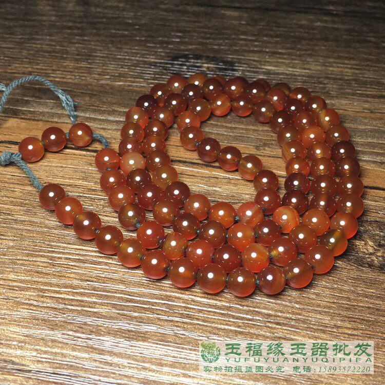 玛瑙仿古明清老玛瑙圆珠油光红玉髓西亚古玩文玩古董珠配珠手串