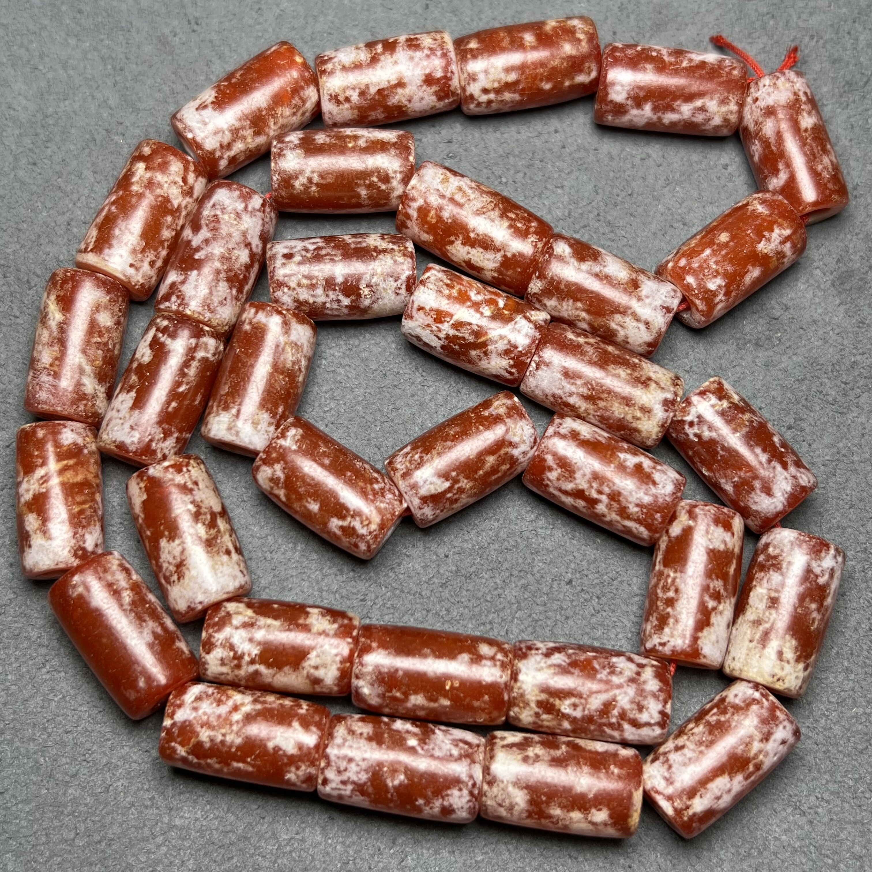 古玩收藏良渚文化玉器包浆河磨玉桶珠手链手串项链配古玩玉石收藏