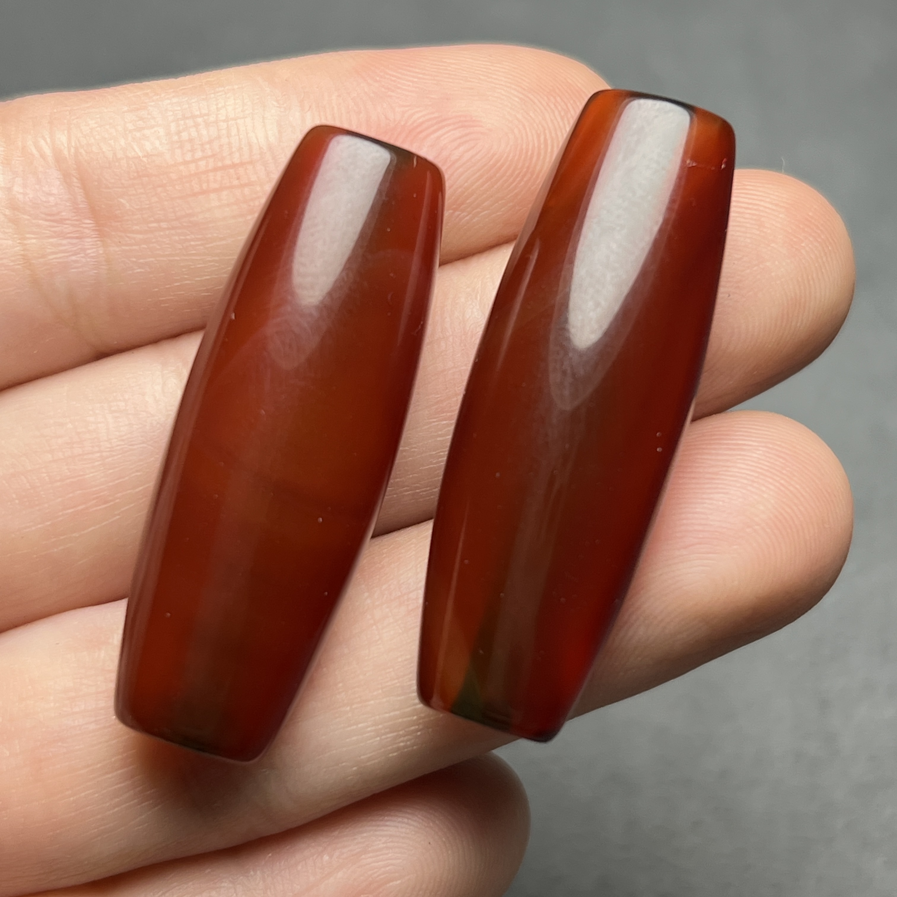 古玩收藏老玛瑙扁形天珠路路通玉石散珠米珠勒子桶珠饰品配件玉珠