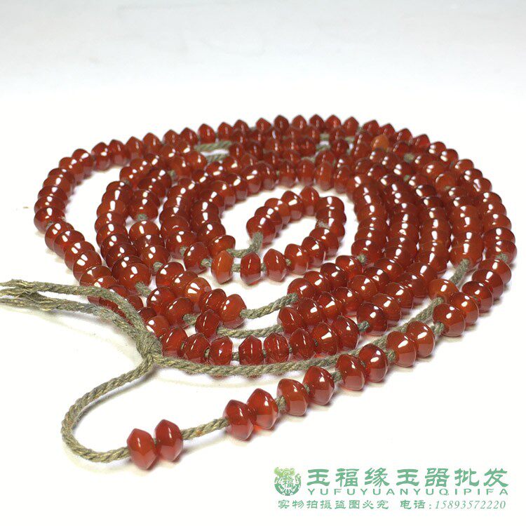 老红玛瑙飞碟珠隔片DIY玉珠子