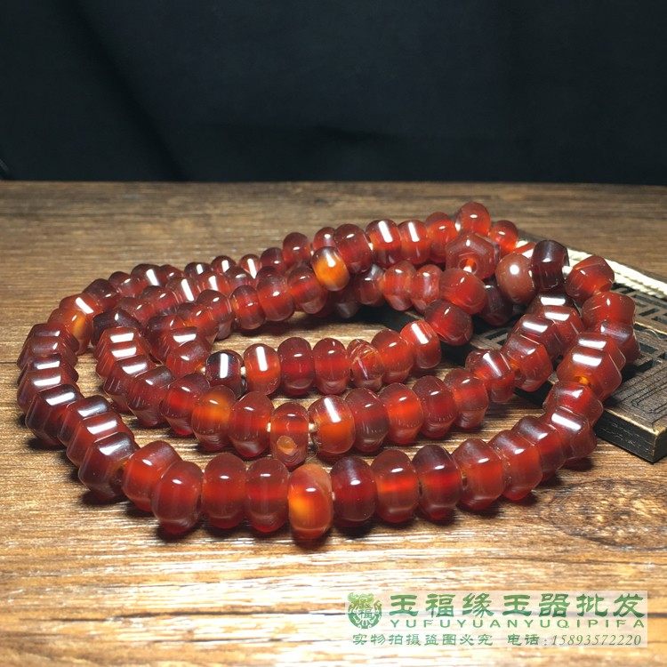 西亚糖色酒红老玛瑙桶