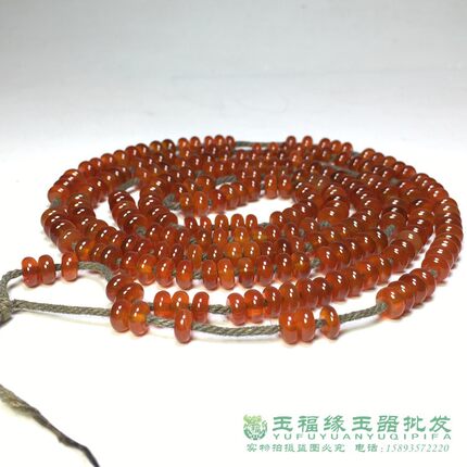 西亚老玛瑙红黄玛瑙算盘珠串玛瑙隔片6mm配珠配饰垫片真玉石
