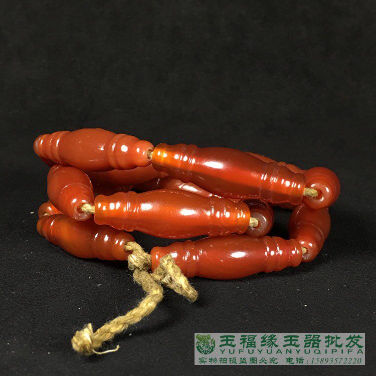天然鼓珠挂饰手串老玛瑙