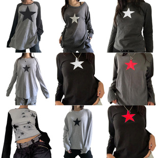 pointed Top五角星印花 Star Contrast 插肩撞色上衣 Raglan Five