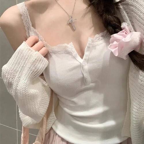 蕾丝性感辣妹抹胸内搭吊带背心