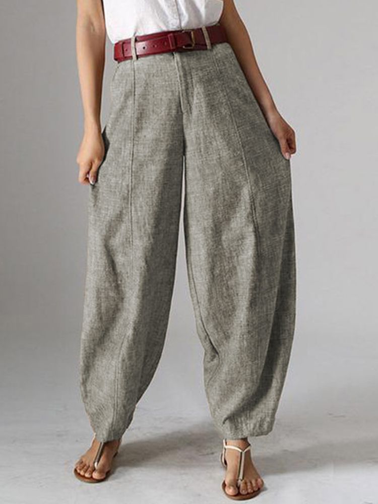 Plain simple casual wide leg pants女士纯色简约宽松休闲阔腿裤