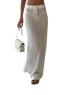 性感镂空透视半身裙Solid-color sexy cut-out see-through skirt