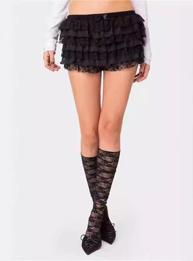 纯色辣妹性感时尚蕾丝裙裤Sexy and fashionable lace culottes