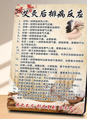 艾灸后排病反应美容院店内宣传桌面摆件