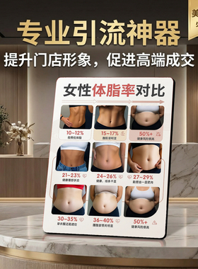 女性体脂率对比 美容院店内展示桌面摆件引流神器