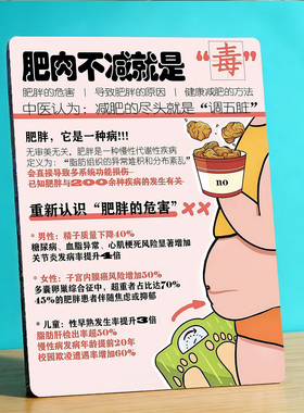 肥胖危害科普 美容院皮肤管理 桌面摆件 项目宣传