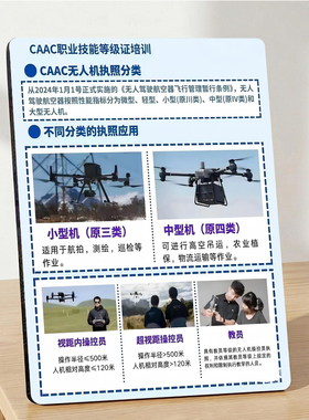 CAAC无人机执照培训 机构店内宣传桌面摆件
