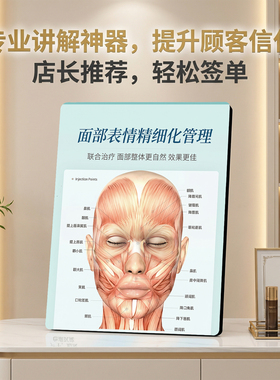 面部表情精细化管理美容院桌面摆件店内宣传促进签单