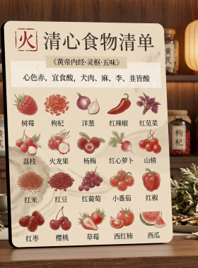 清心食物清单 美容院养生馆店内展示桌面摆件