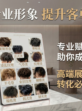 男士烫染发型参考 美发店店内展示 桌面摆件 提升客单