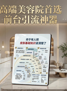 皮肤基础知识美容院前台桌面摆件引流拓客