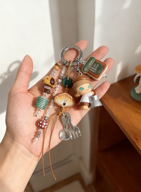 泡泡玛特咖啡工厂系列 Molly原创手机链手机挂绳钥匙包挂饰挂件