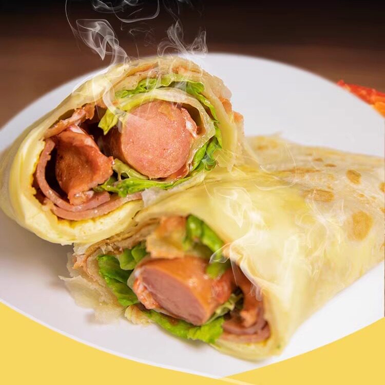 鲜下海鸡蛋灌饼面皮商用110g*100片手抓饼早餐饼皮面饼原味鸡蛋饼