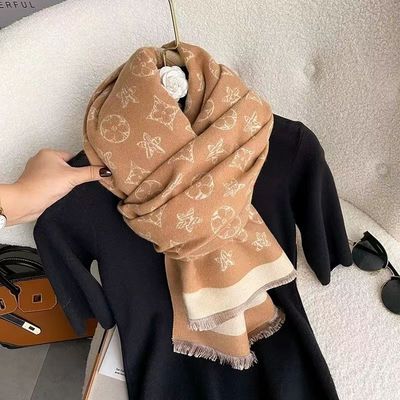 韩国高品质羊绒围巾女空调房披肩