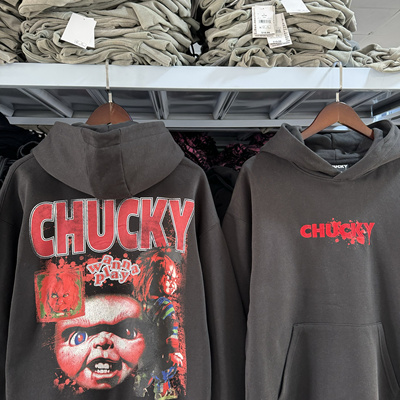 child's play chucky is back小刺绣卫衣休闲薄绒卡通鬼娃恰吉043