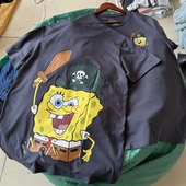 复古卡通慵懒风短袖 海宝海盗联名 男女夏薄T恤透气6265 刺绣 美版