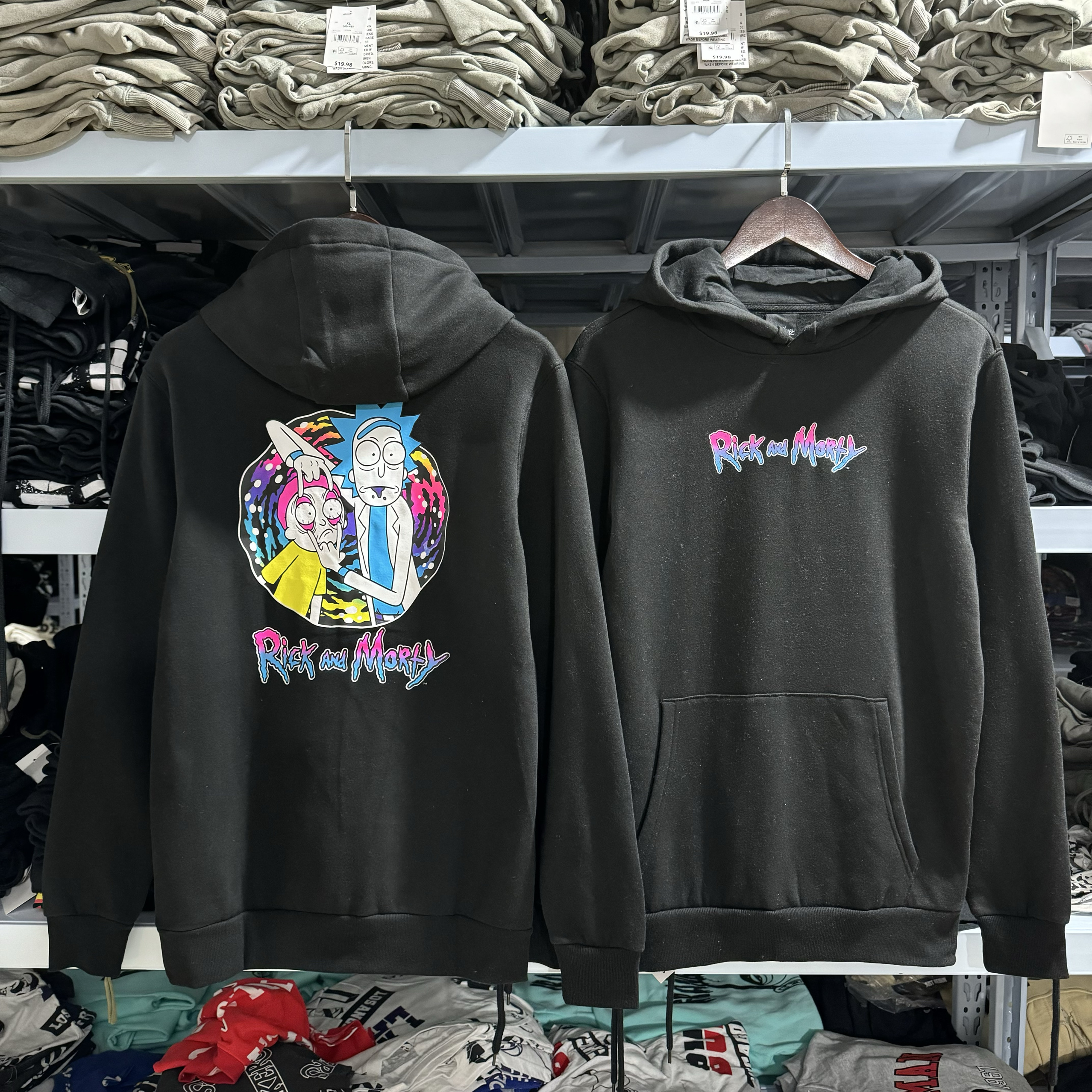 出口订单 瑞克莫蒂连帽卫衣rick and Morty周边男女套头上衣94375