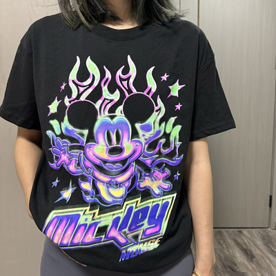 出口单 外贸 diss尼老鼠 美式印花圆领短袖T恤男女夏薄小众潮6647