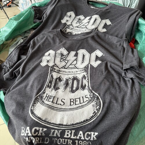 美版 AC/DC Back in Black 1980巡演文化衫T恤 摇滚短袖男女夏薄